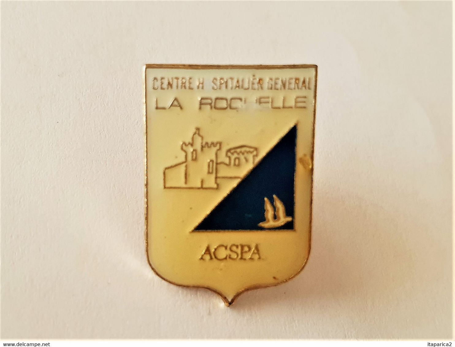 PINS VILLE  CENTRE HOSPITALIER LA ROCHELLE / BLASON ARMOIRIES / Base Dorée  / 33NAT - Médical