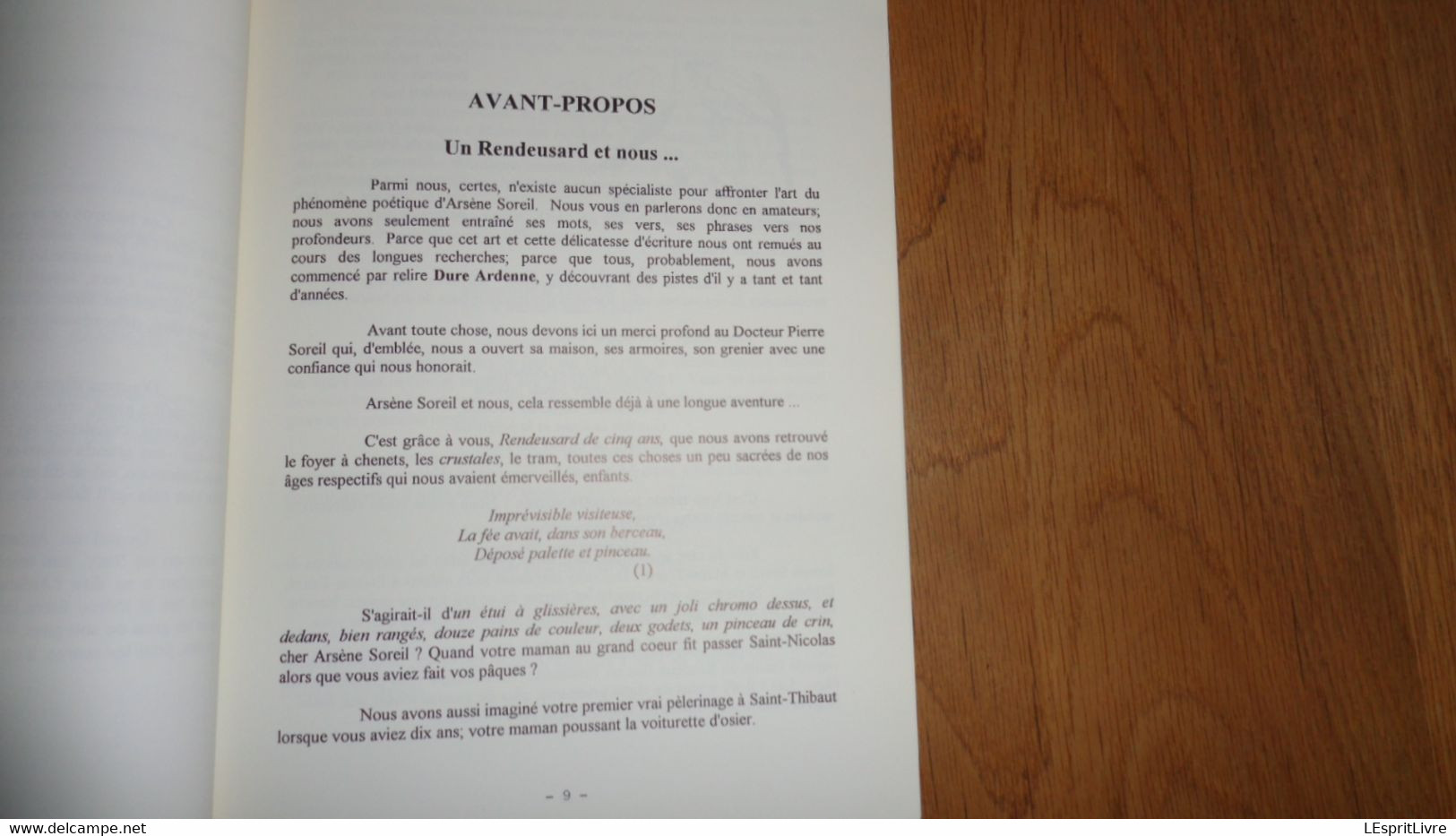 ARSENE SOREIL 1893 1993 Au Pays De Dure Ardenne Régionalisme Erezée Rendeux Auteur Ecrivain Belge Poète Wallon - België