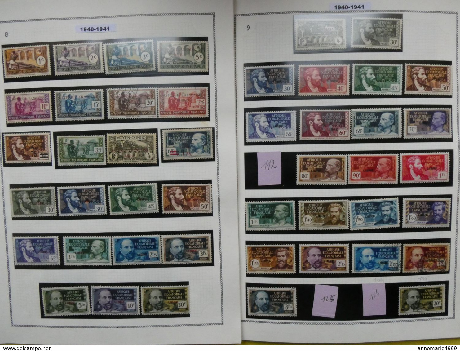 AEF Afrique Equatoriale Française Collection Bien Avancée Cote 1650 € - Unused Stamps