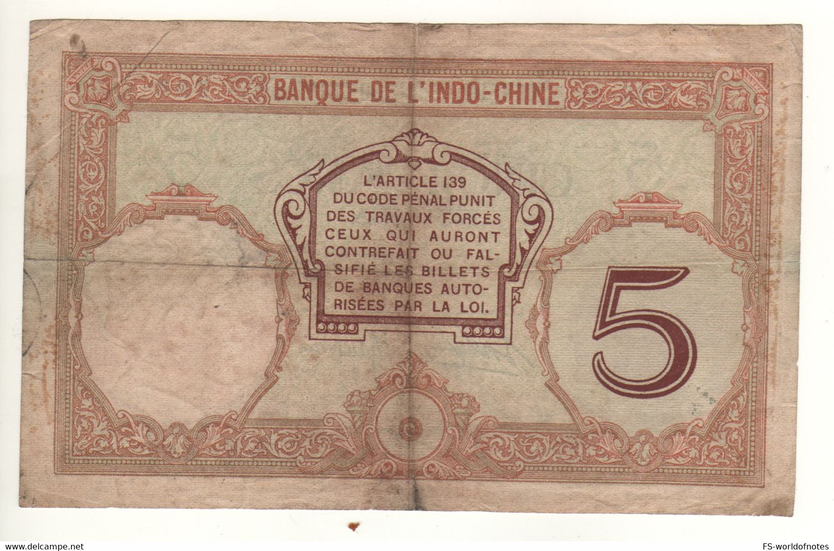 NEW  CALEDONIA   5  Francs  (  Helmeted Woman )  P36b  Signature Titles: "Président & Directeur Général" - Autres - Océanie