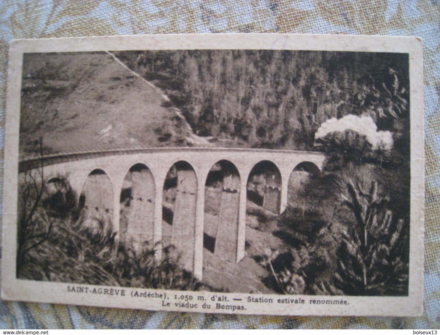 CPA.   SAINT-AGREVE.  Station Estivale Renommée. Le Viaduc Du Bompas. - Saint Agrève