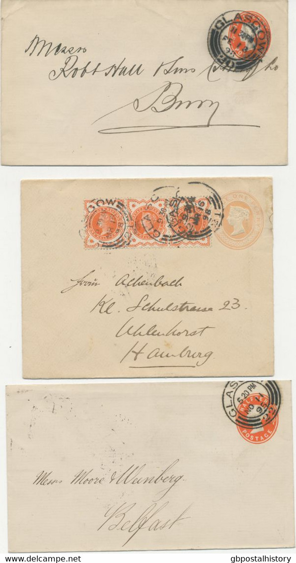 GB 1895/1902 26 Queen Victoria Postal Stationery Envelopes/postcards/wrappers + Franked Covers Most In Very Fine/superb - Scozia