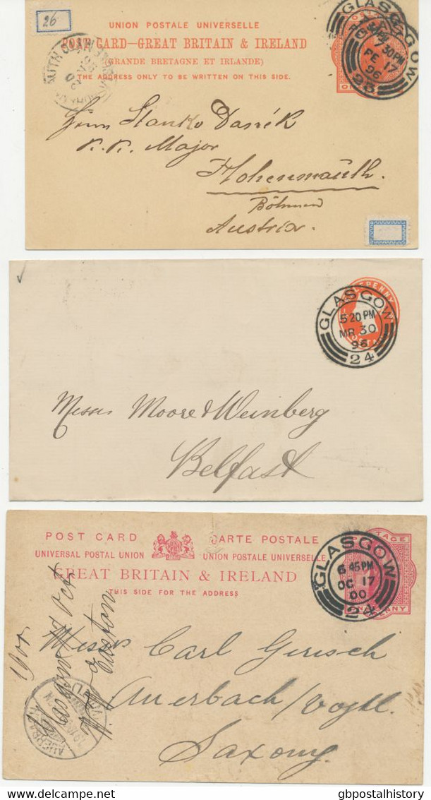 GB 1895/1902 26 Queen Victoria postal stationery envelopes/postcards/wrappers + franked covers most in very fine/superb