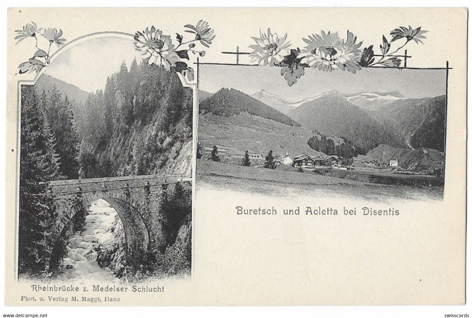 BURETSCH Und ACLETTA Bei Disentis ~1900 - Disentis/Mustér