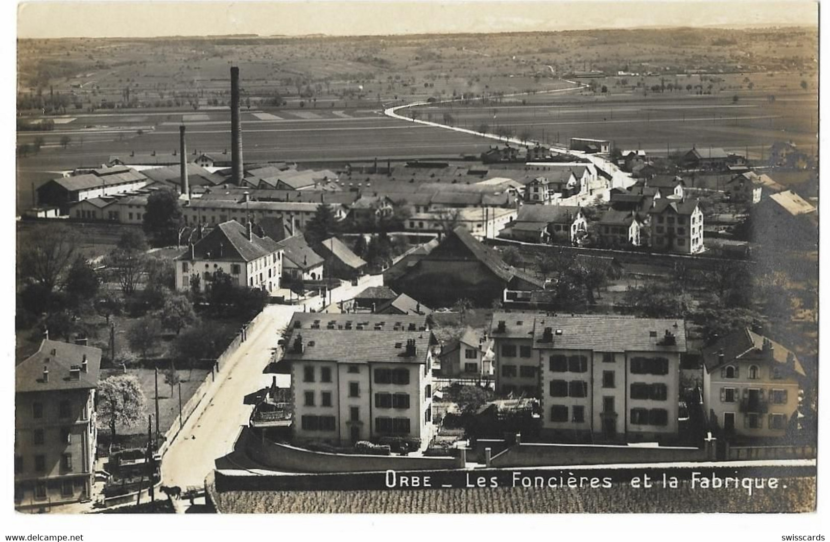 ORBE: Les Foncière Et La Fabrique, Cpa Photo ~1925 - Orbe