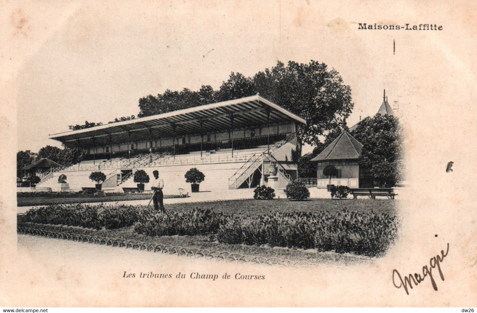 Hippisme - Maisons-Lafitte, L'Hippodrome, Les Tribunes Du Champ De Courses - Carte Dos Simple - Hippisme