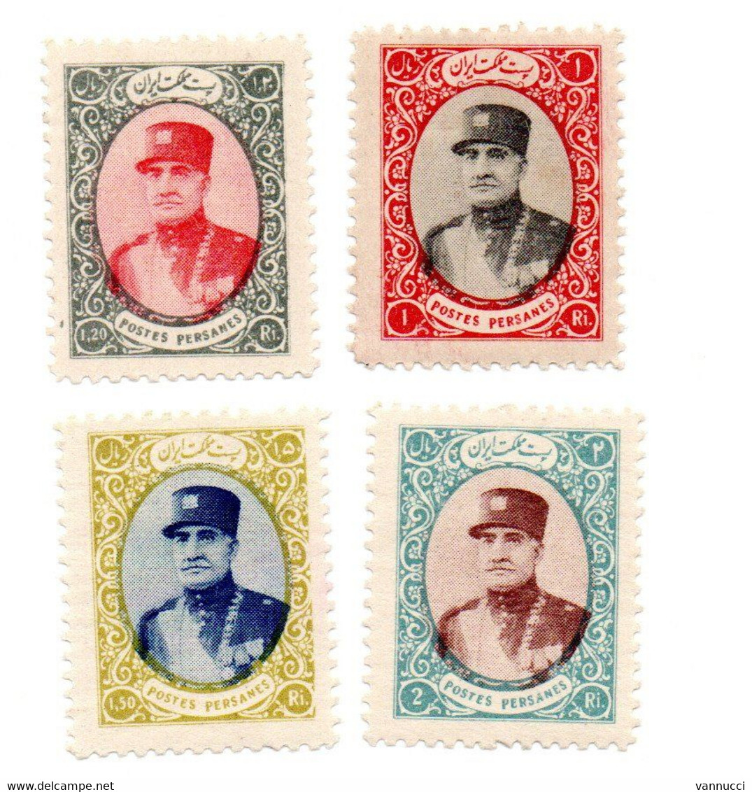 Persia-Iran 1933-34  Y&T N° 560 MH; N° 561,562,563 MNG - Iran