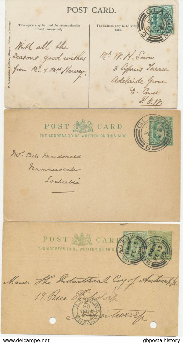 GB 1902/10, 15 King Edward VII Postal Stationery Postcards And Franked Postcards Almost All In Very Fine Condition - Escocia