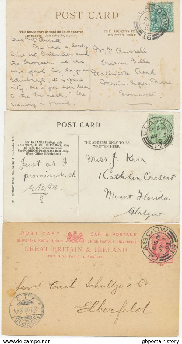 GB 1902/10, 15 King Edward VII Postal Stationery Postcards And Franked Postcards Almost All In Very Fine Condition - Escocia