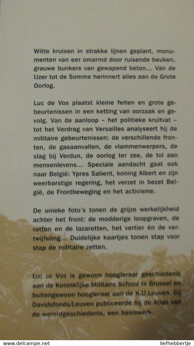 De Eerste Wereldoorlog - Door Luc De Vos - Herziene Uitgave - 2003 - Guerre 1914-18