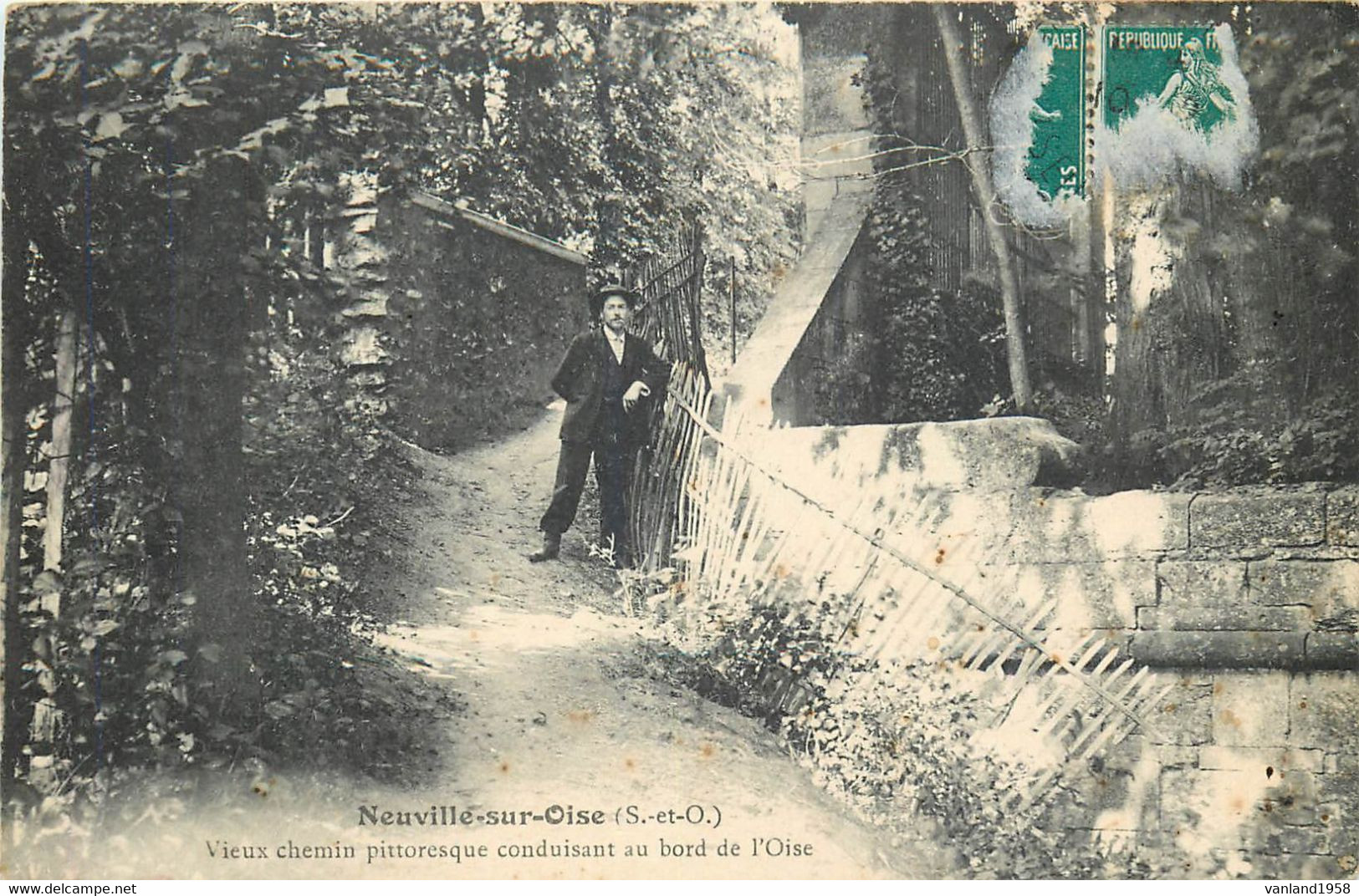 NEUVILLE -petit Chemin Pittoresque Conduisant Au Bord De L'Oise - Neuville-sur-Oise