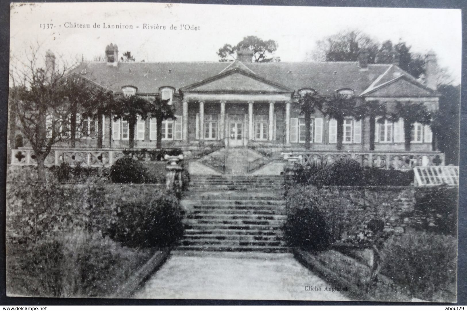 CPA 29 QUIMPER - Chateau De  LANNIRON - RARE Vue - Rivière De L'ODET - Anglaret 1337 - Réf. N 53 - Quimper