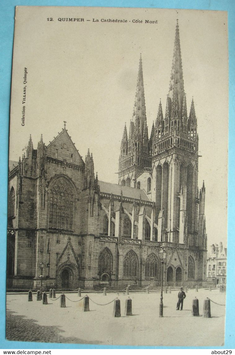 CPA 29 QUIMPER - La Cathédrale Coté Nord - Villard 12 Karten Bost - Réf. G 94 - Quimper