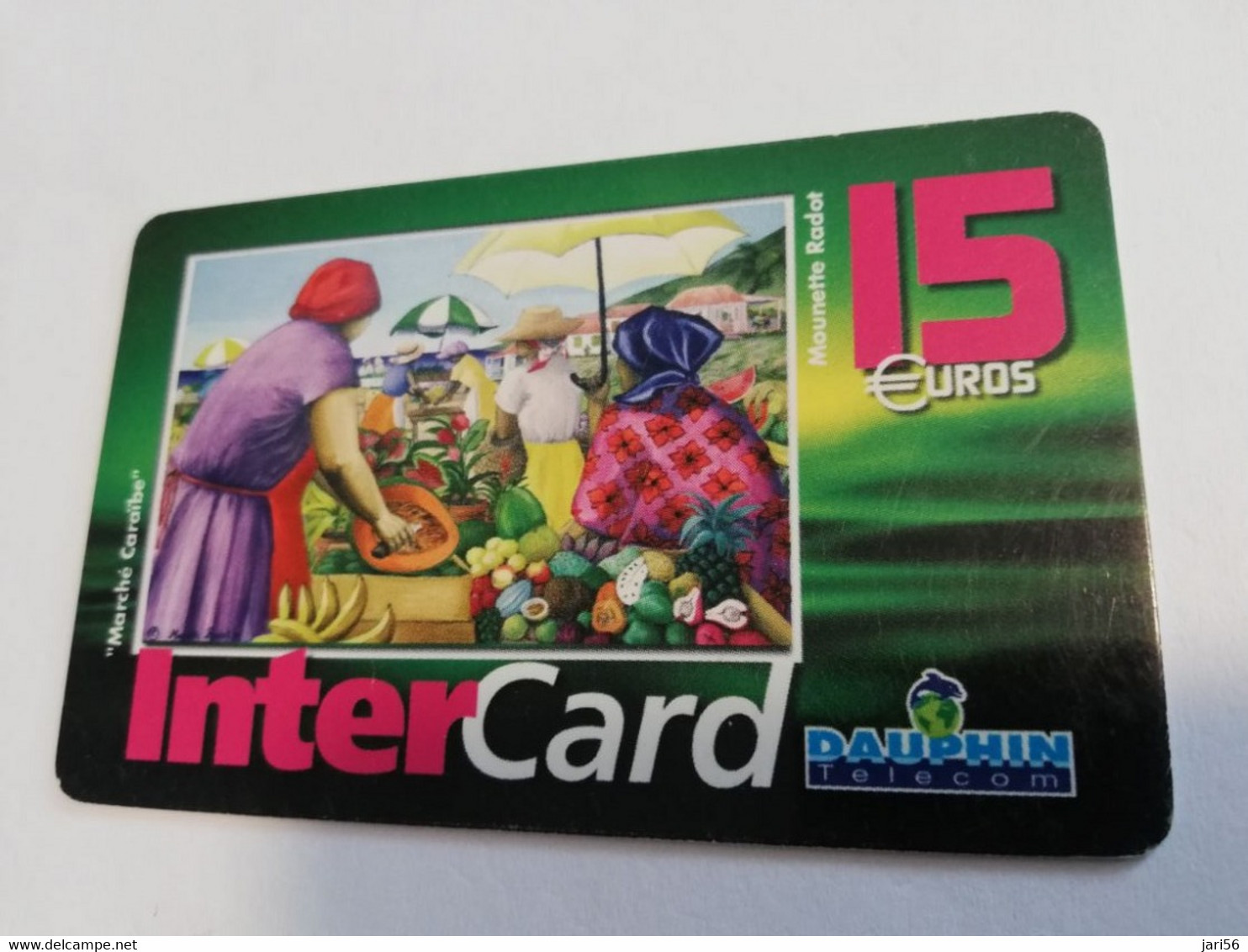 ST MARTIN / INTERCARD  15 EURO  MARCHE CARAIBE   NO 053   Fine Used Card    ** 6561 ** - Antillen (Französische)
