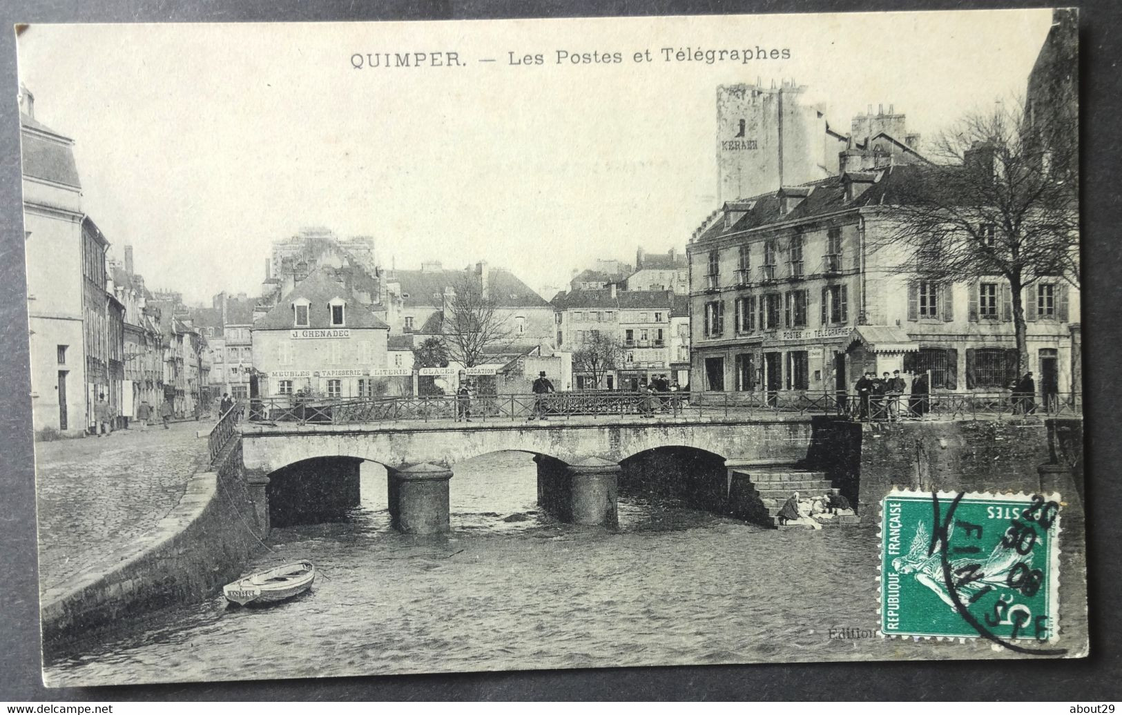 CPA 29 QUIMPER - RARE Vue - Les Postes Et Télégraphes - Edition Du Moka Leroux - Réf. B 229 - Quimper