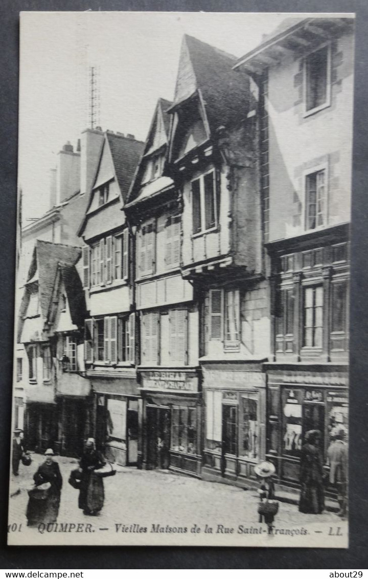 CPA 29 QUIMPER - Vieilles Maisons De La Rue Saint François - LL 101 - Réf. N 153 - Quimper