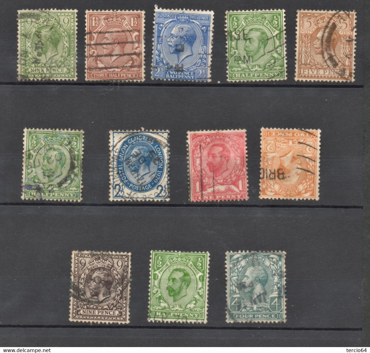 Grande Bretagne LOT 12 TIMBRES "ROIS" 143-145-131....etc Oblitérés Great Britain - Other & Unclassified