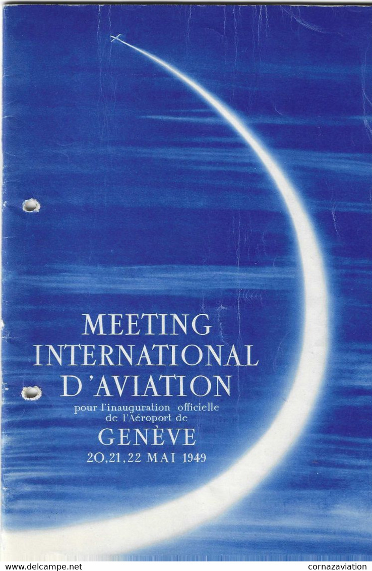 Aviation - Meeting International. D'Aviation Genève 1949 - Pubblicità
