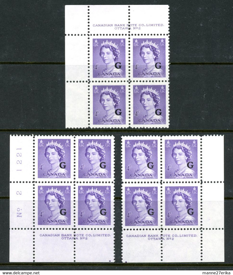 -Canada-1952- "Queen Elisabeth II"  MNH **  Overprinted 'G' - Aufdrucksausgaben