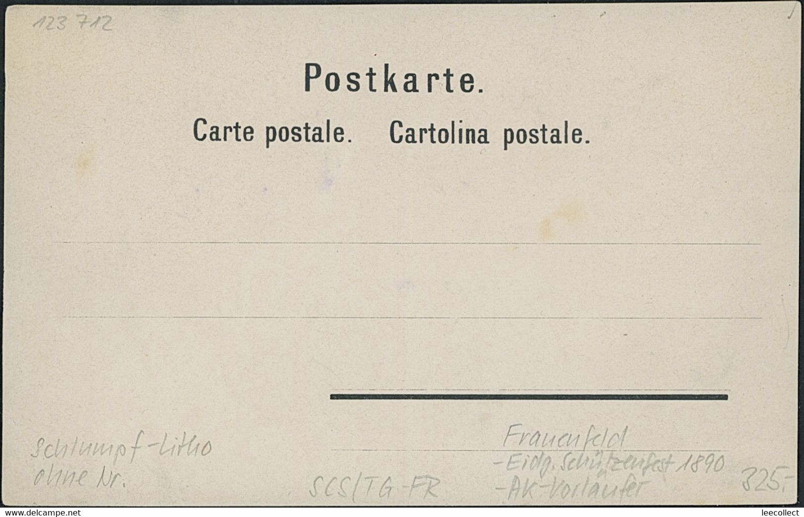 Suisse - TG Frauenfeld - Litho - AK Vorläufer - Schiessen - Frauenfeld