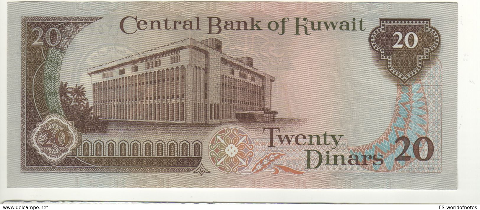 KUWAIT  20 Dinars  P16b  ( 1989 ) - Koweït