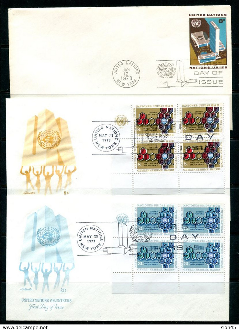 UN 1973 Accumulation 12 First Day Of Issue Covers 11904 - Collections, Lots & Séries