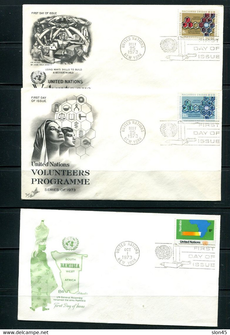 UN 1973 Accumulation 12 First Day Of Issue Covers 11904 - Verzamelingen & Reeksen