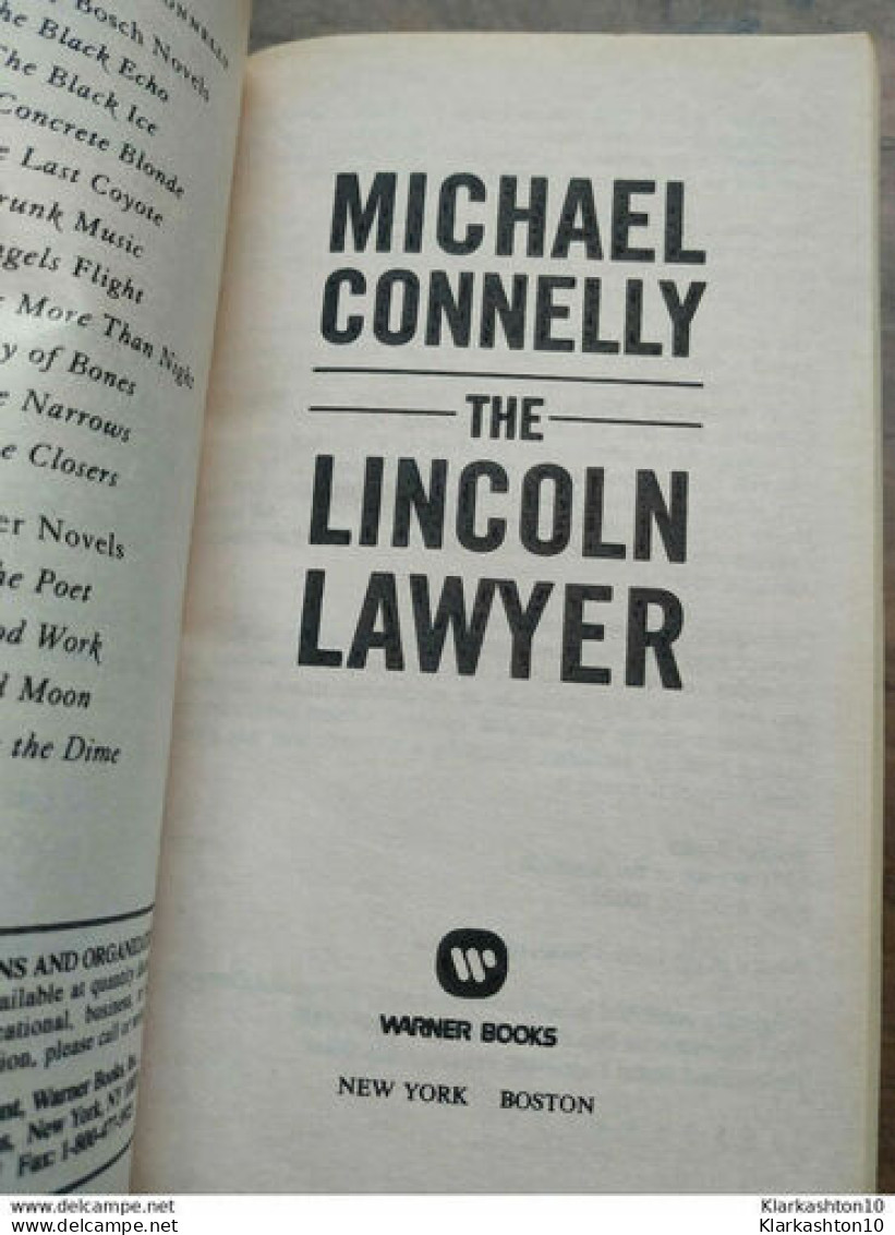 Michael Connelly: The Lincoln Lawyer/ Warner Books  2006 - Autres & Non Classés