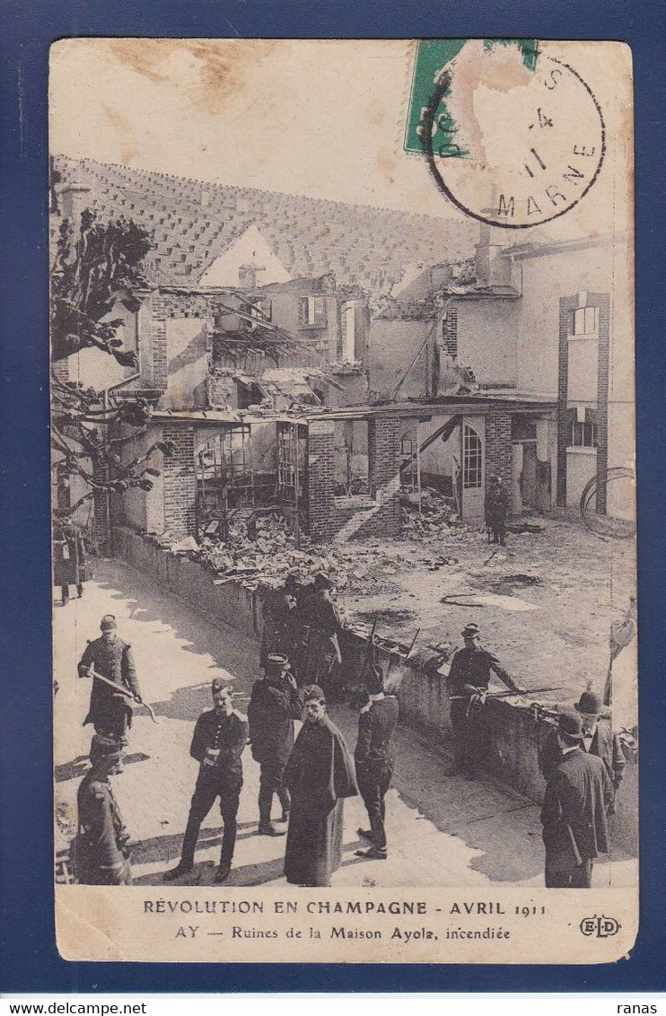 CPA [51] Marne > Ay En Champagne événements Viticoles 1911 Circulé - Ay En Champagne