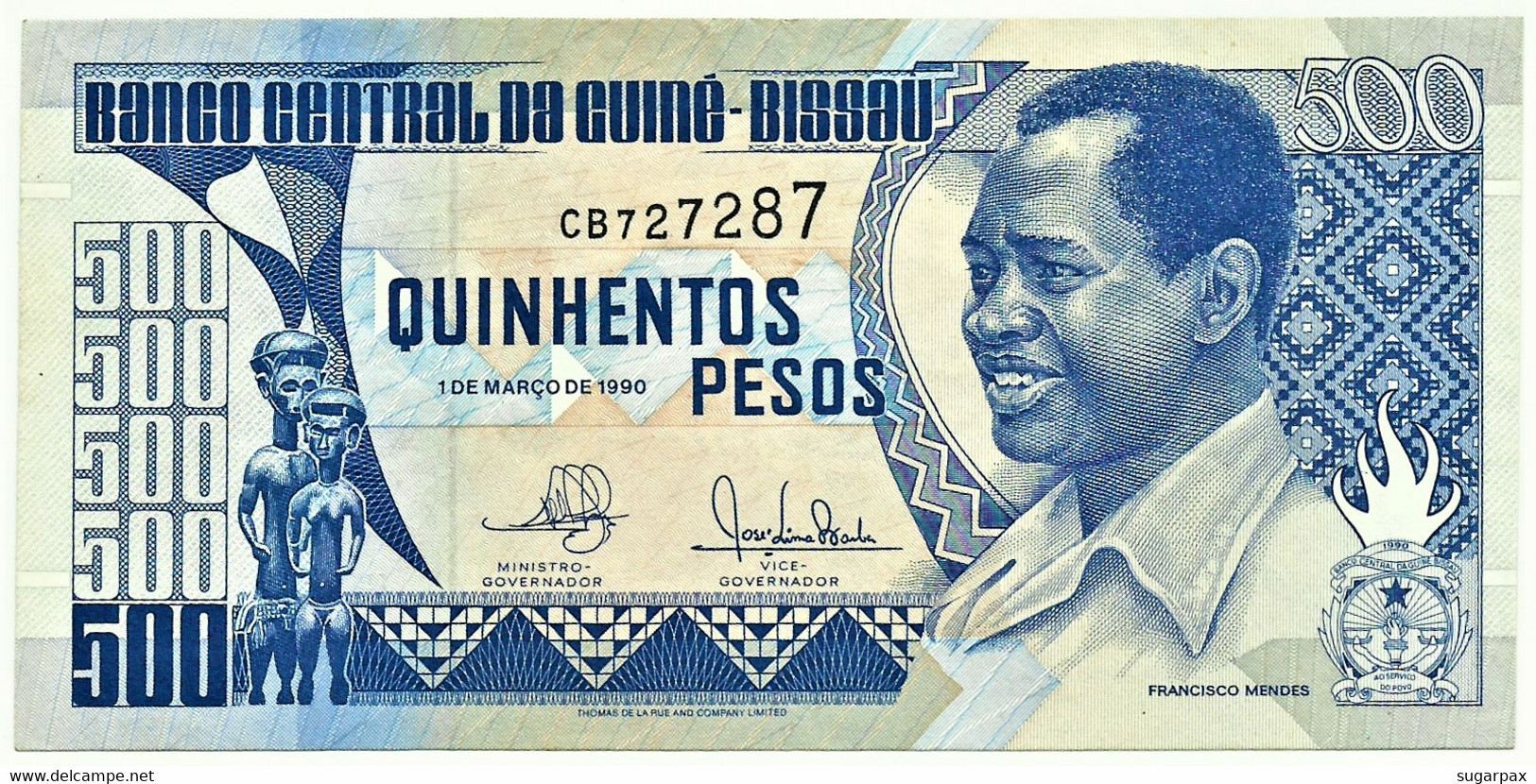 Guiné-Bissau - 500 Pesos - 01.03.1990 - P 12 - Serie CB - Francisco Mendes - Guinea-Bissau