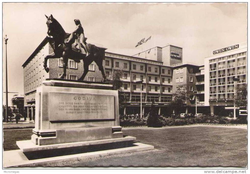 Lady Godiva Statue And Hotel Leofric Coventry - Coventry