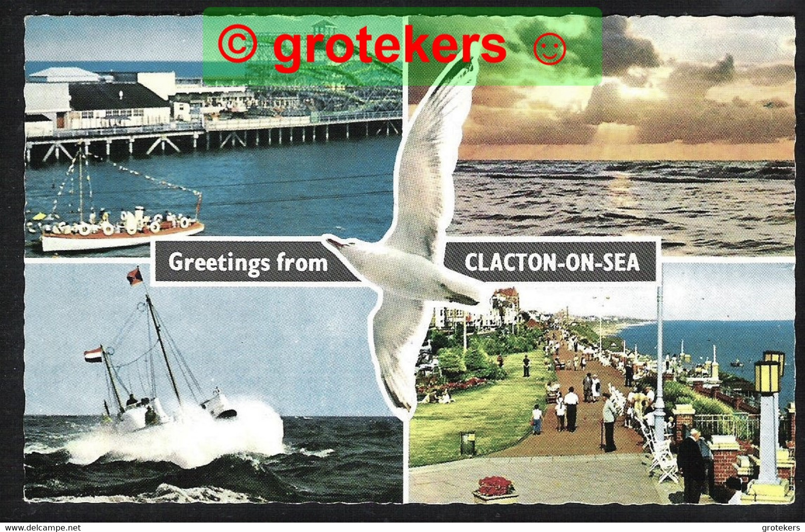 CLACTON-ON-SEA 4 Pictures Card Sent 1975 - Clacton On Sea