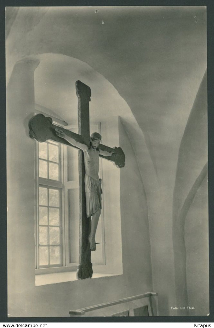 Krucifix I Trolle-Ljungby Kyrka Vintage Postcard Sweden - Schweden