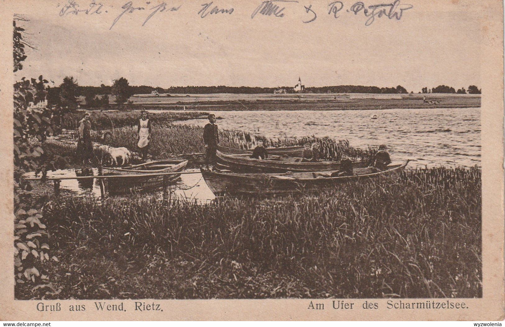 B 78) AK Wendisch Rietz Kr, Storkow, Ufer Scharmützelsee, Ruderboot Boot, Gelaufen  Am 4.9.1922 Nach Oldenburg - Fuerstenwalde
