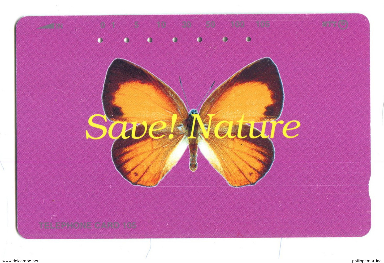 Télécarte NTT - 411-220 - Papillon - Farfalle