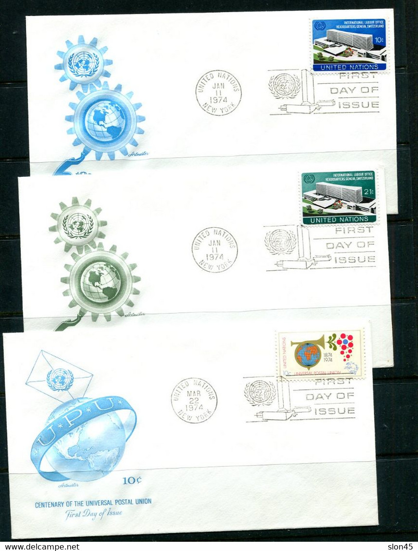 UN 1974 Accumulation 19 First Day Of Issue Covers 11908 - Colecciones & Series