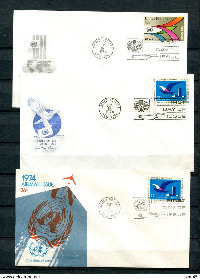 UN 1974 Accumulation 19 First Day Of Issue Covers 11908 - Collections, Lots & Séries