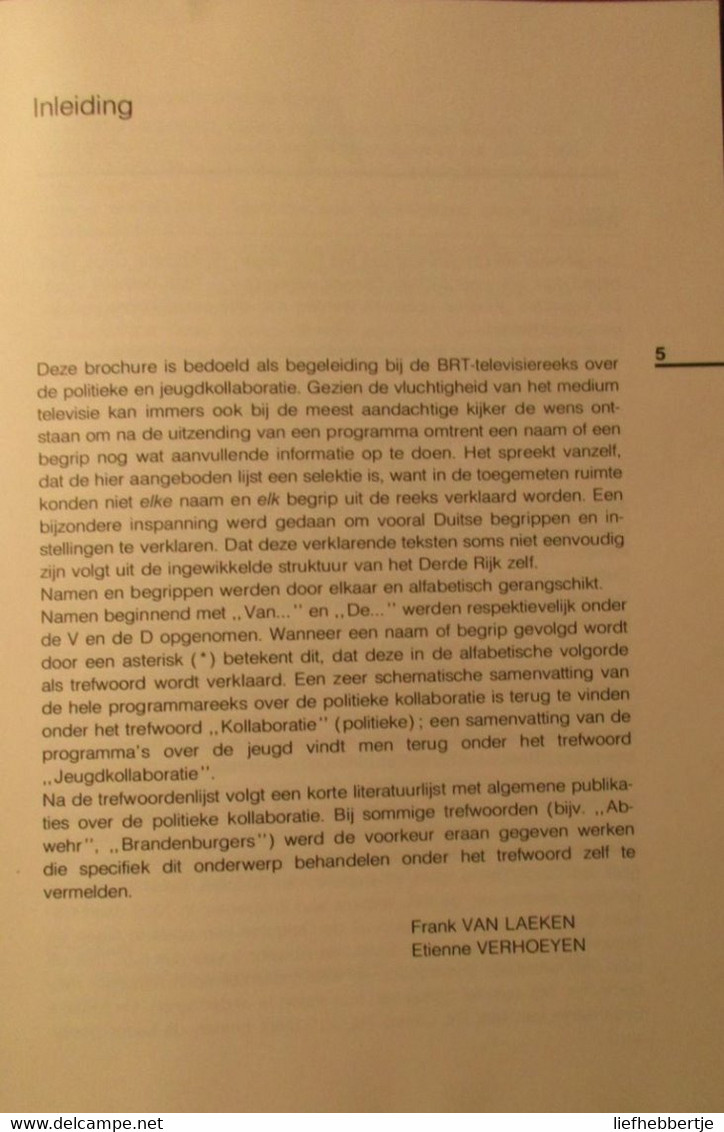 Politieke En Jeugdkollaboratie - 1985 - Uitg. Bij Vonksteen Te Langemark - Collaboratie - WO II - Oorlog - Guerra 1939-45