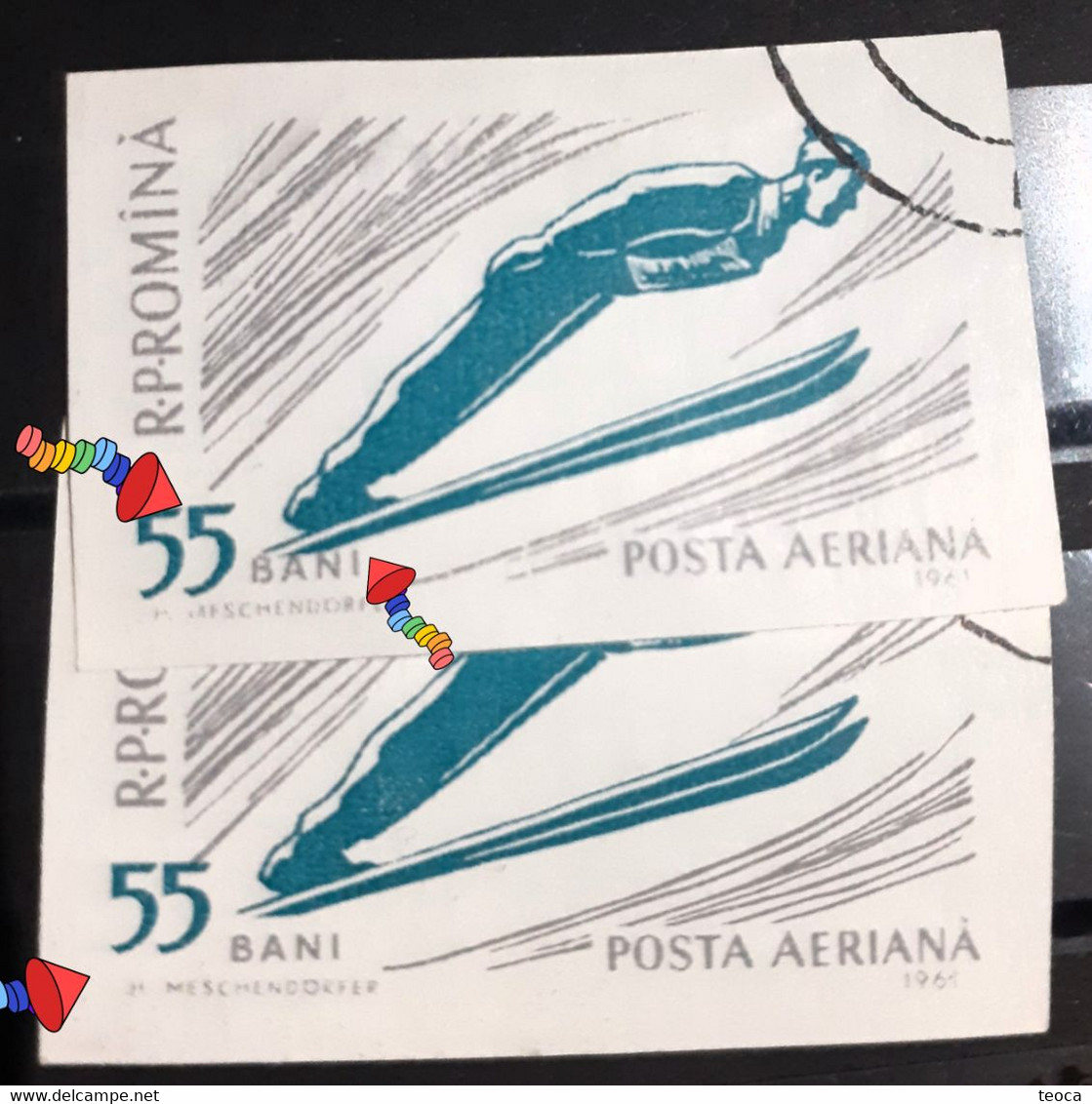 Stamps Errors Romania 1961 # Mi 1969  Sky Mountain Sports With Multiple Errors - Abarten Und Kuriositäten