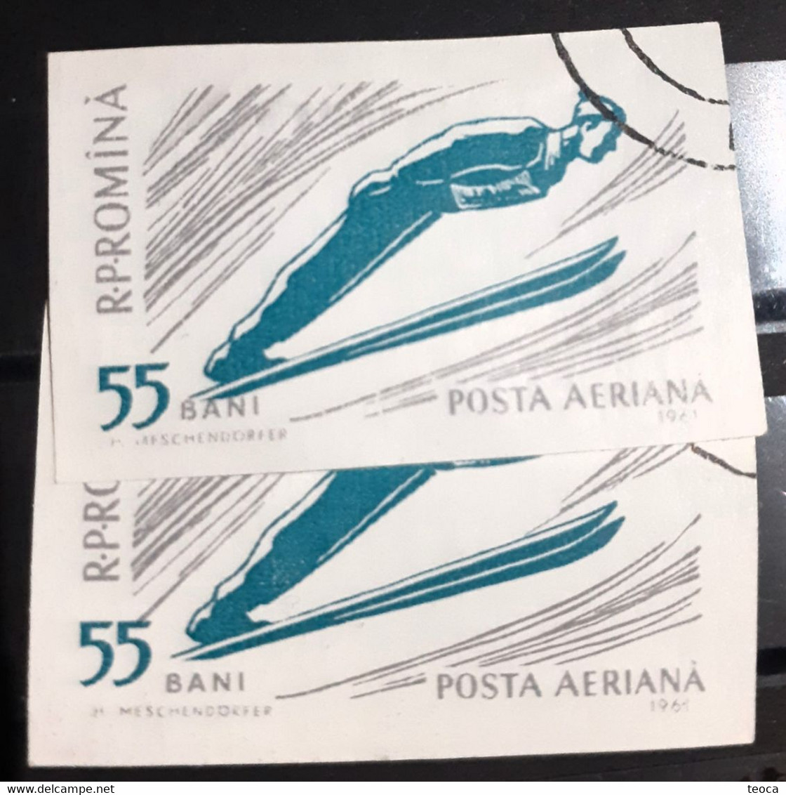 Stamps Errors Romania 1961 # Mi 1969  Sky Mountain Sports With Multiple Errors - Variétés Et Curiosités