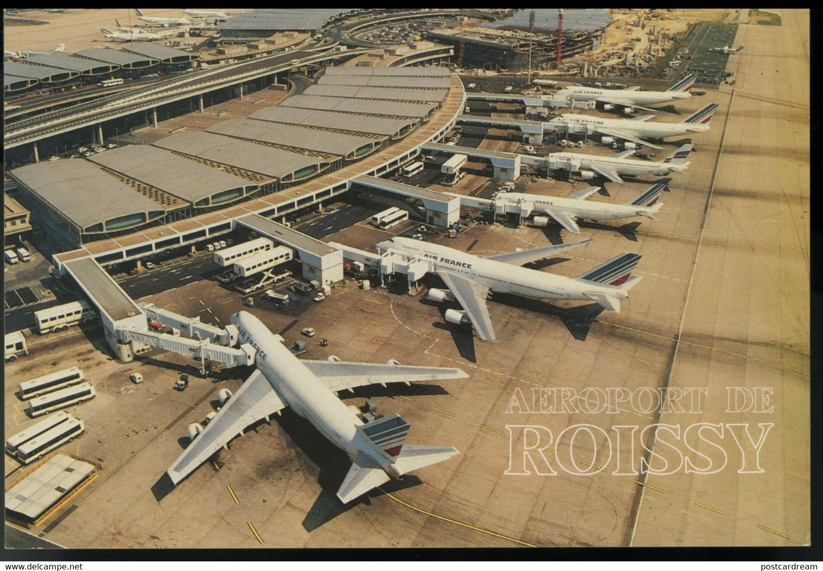 ROISSY EN France-AEROPORT CHARLES DE GAULLE AIR FRANCE AIRLINES Postcard - Roissy En France