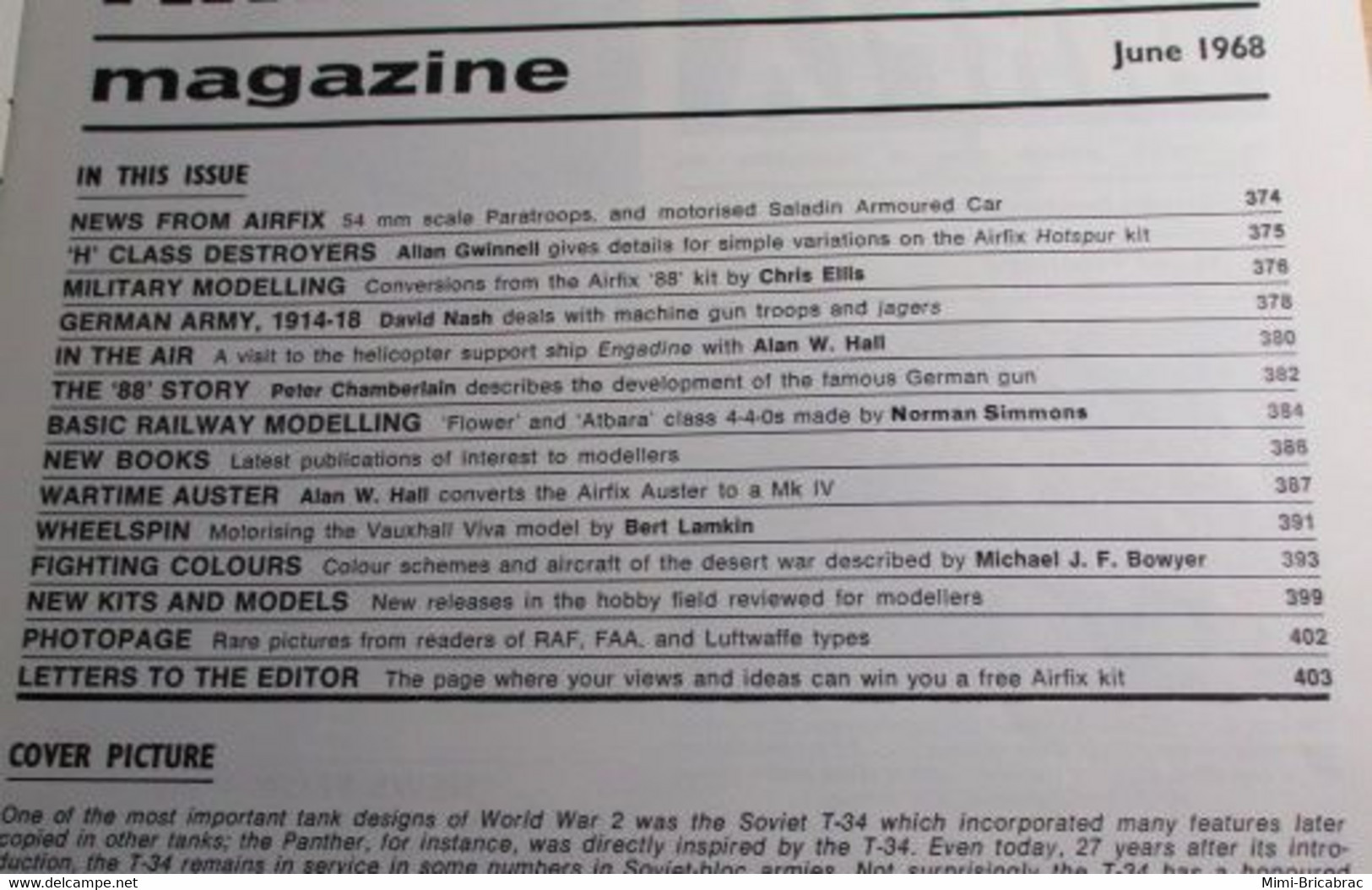 AIRFIXMAG2021 Revue Maquettisme En Anglais AIRFIX MAGAZINE De Juin 1968 , TBE , Sommaire En Photo 3 - Groot-Britannië