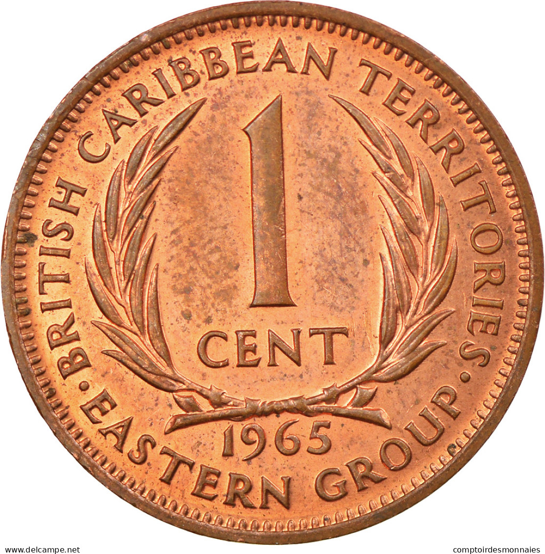 Monnaie, Etats Des Caraibes Orientales, Elizabeth II, Cent, 1965, SUP, Bronze - East Caribbean States