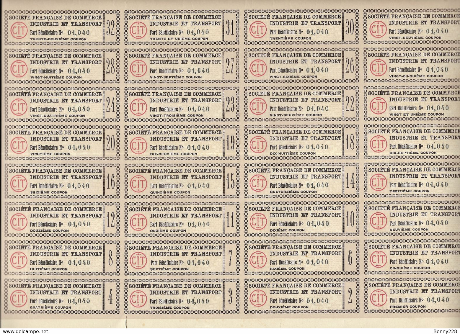 SOCIETE FRANCAISE DE COMMERCE INDUSTRIE & TRANSPORT - 1928 - Transporte