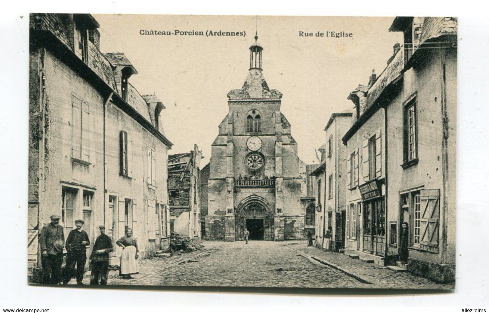 CPA  08 :  CHATEAU PORCIEN    Rue De L'église    A   VOIR  !!!! - Chateau Porcien