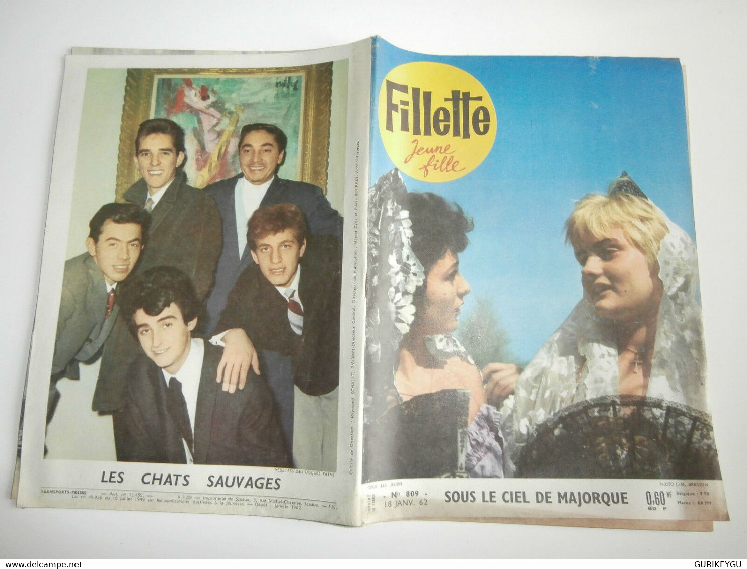 Fillette N° 809 Du 18/1/1962 L'espiégle LILI Marlon Brando LES CHATS SAUVAGES - Lili L'Espiègle
