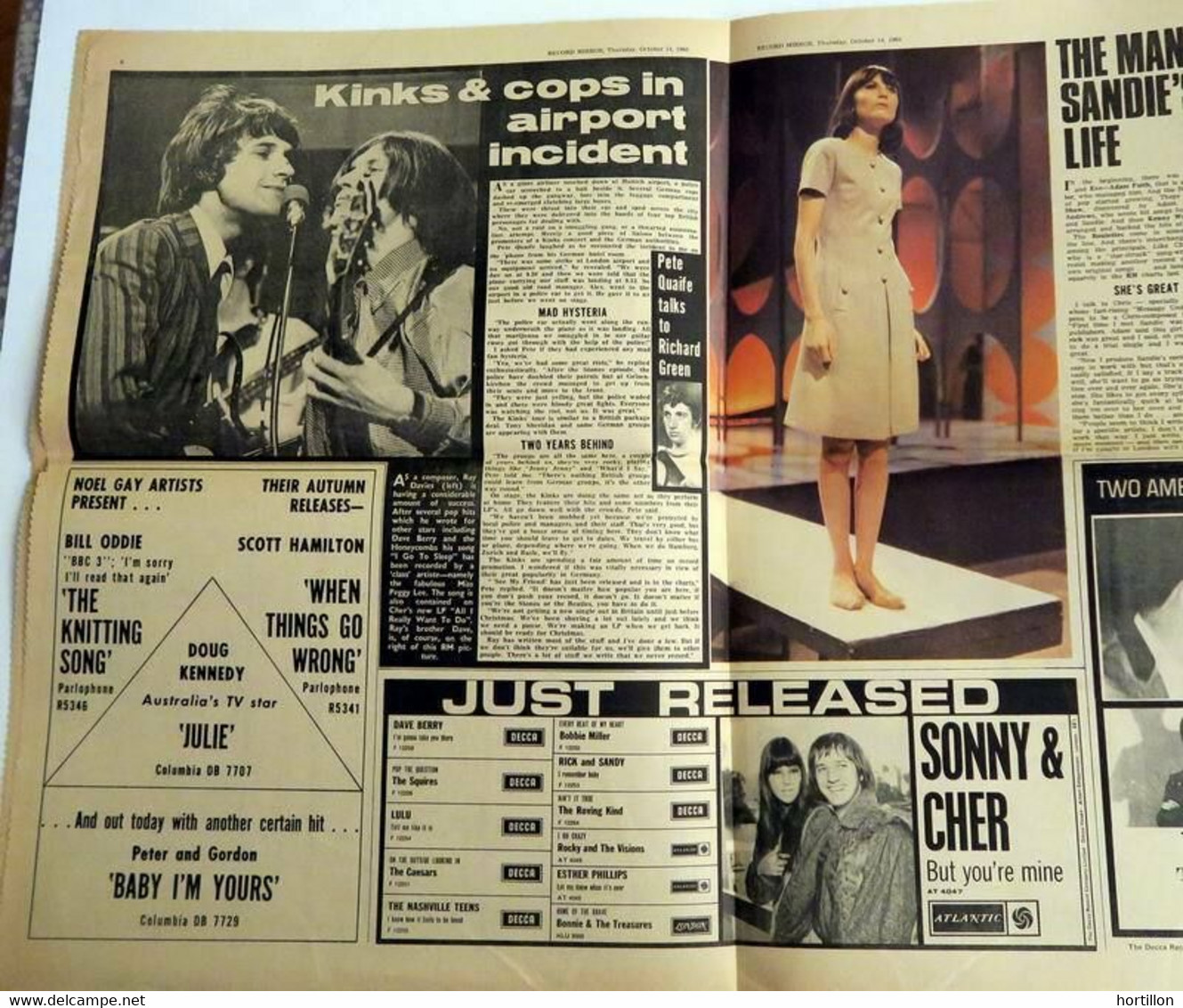 Revue Anglaise RECORD MIRROR Oct 14 1965 Brian Jones On Cover / Mick Jagger (Rolling Stones) / Kinks / Elvis Presley - Autres & Non Classés