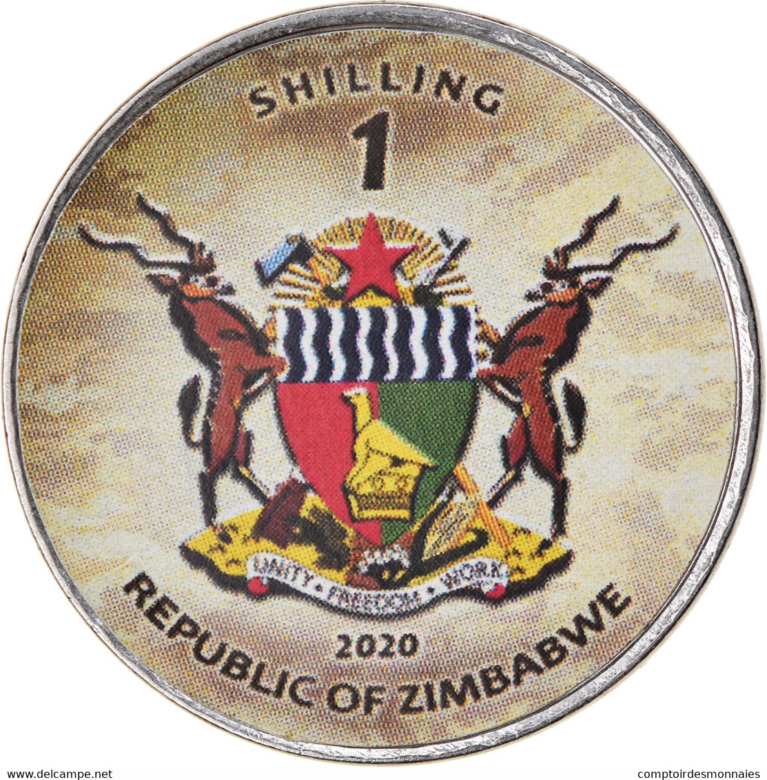 Monnaie, Zimbabwe, Shilling, 2020, Tanks - VT-4, SPL, Nickel Plated Steel - Simbabwe