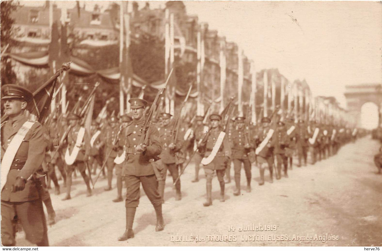 PARIS - 8ème Arrond - Militaria - Carte Photo - 14 Juillet 1919 - Défilé Des Troupes Victorieuses - Armée Anglaise - Arrondissement: 08