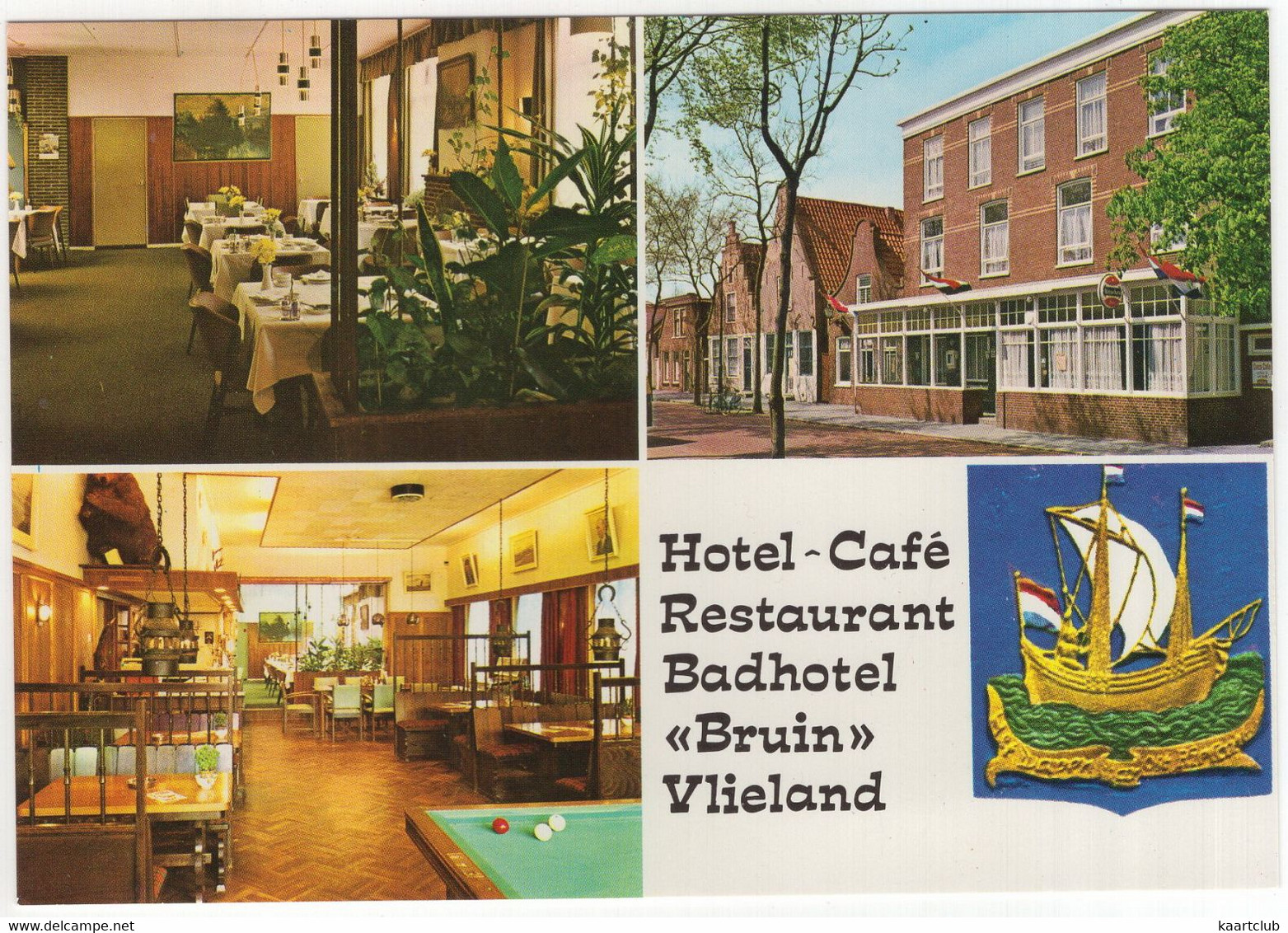Vlieland - Hotel-Café-Restaurant Badhotel 'Bruin' - (Wadden, Nederland/Holland) - BILJART / BILLARD - In- & Exterieur - Vlieland